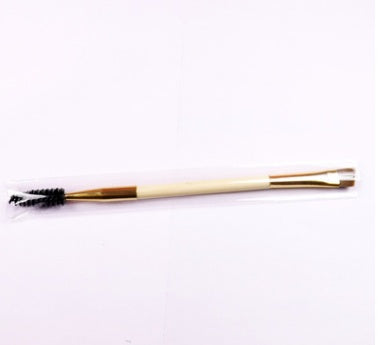 Bamboo handle double eyebrow brush