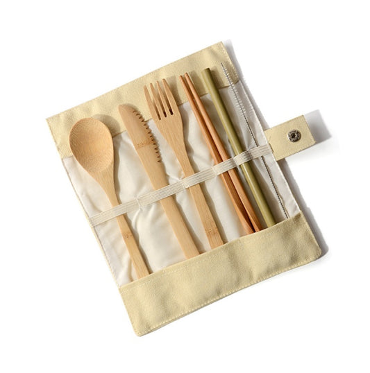 Bamboo Utensils Wooden Travel Cutlery Set