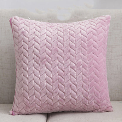 Flannel Solid Color Throw Pillow Sofa