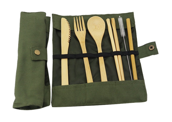 Bamboo Utensils Wooden Travel Cutlery Set