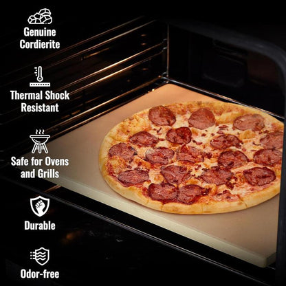 Large Rectangular Pizza Stone for Oven & BBQ