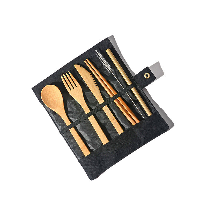 Bamboo Utensils Wooden Travel Cutlery Set