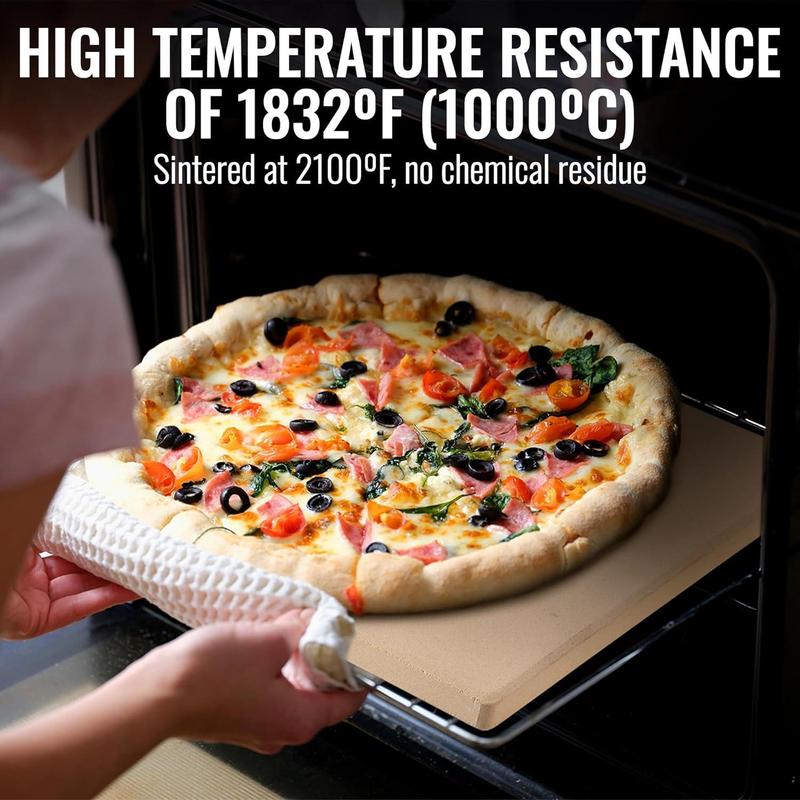 Large Rectangular Pizza Stone for Oven & BBQ